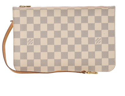 Neverfull Pouch, &pound;295, Handbags, Blue/Cream, Canvas, Front view